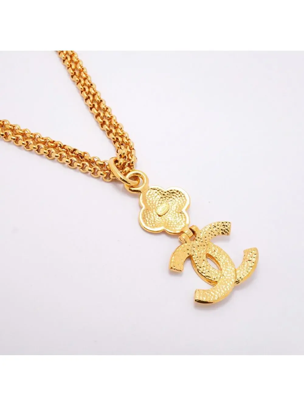 Chanel Cc Logo Pendant Necklace Metal #357886C11B